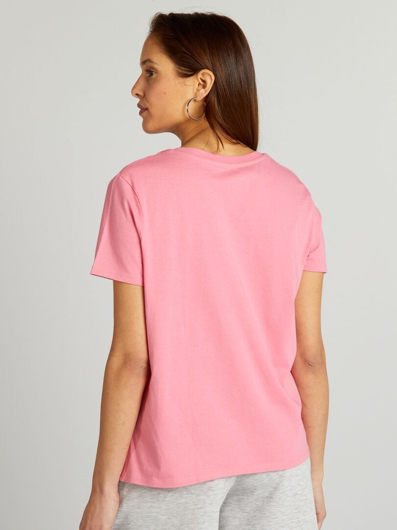 Camiseta básica - rosa