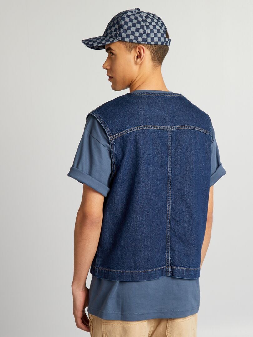 Chaqueta vaquera sin mangas - AZUL