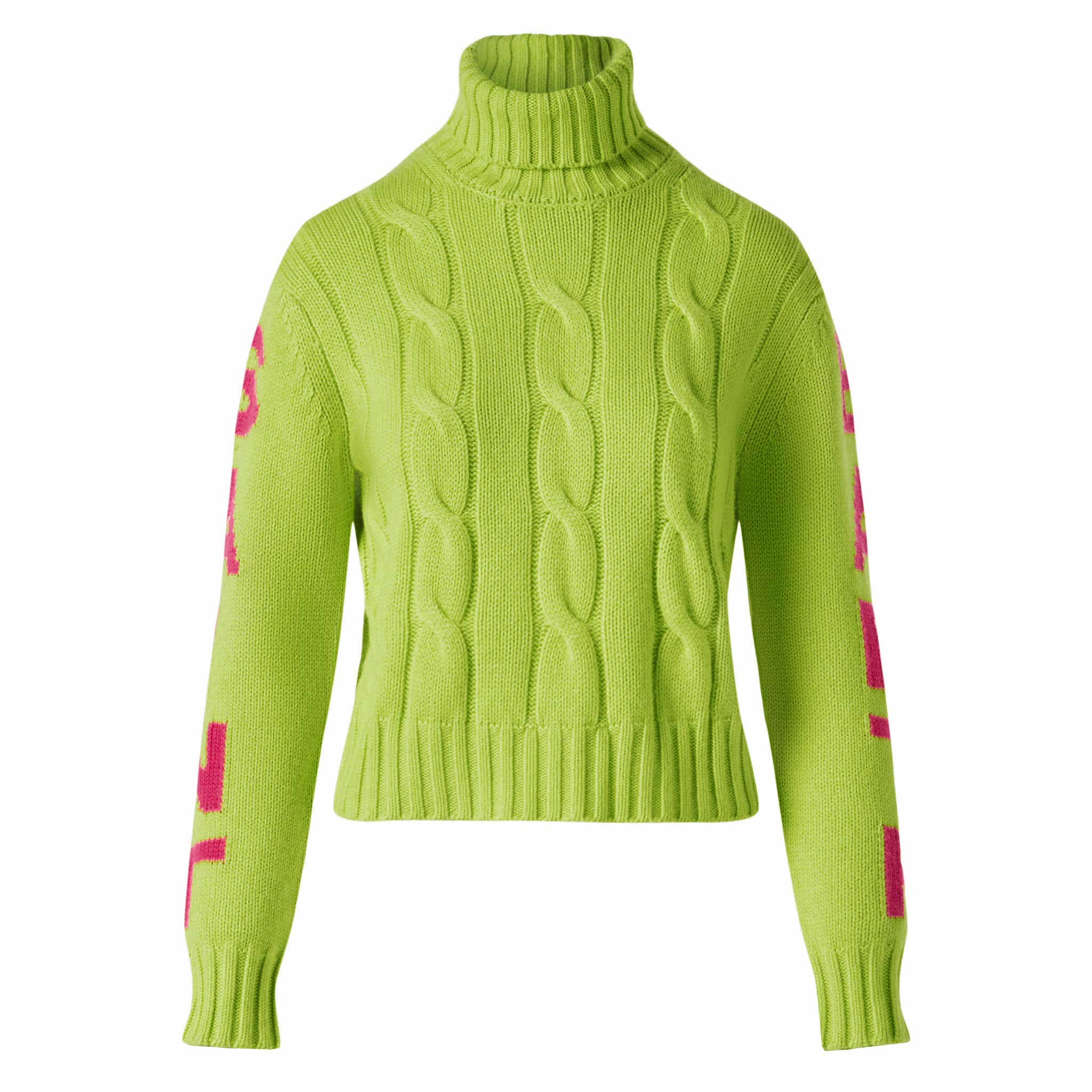 Damestrui met col, fluorescerend geel