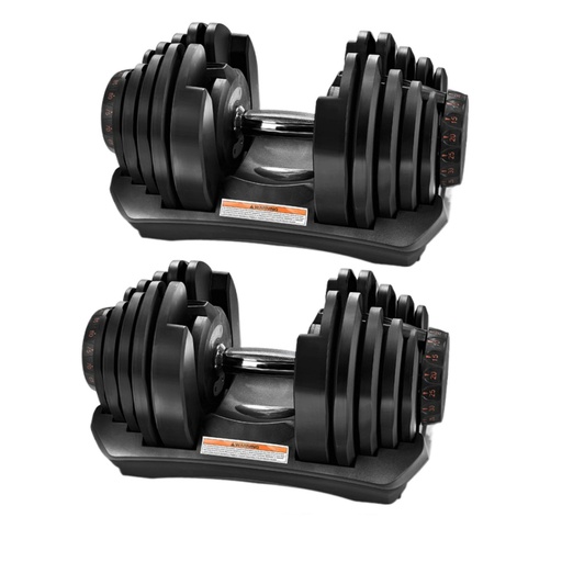 nastaviteľné činky Power Dumbbells 5-40 kg (pár) s úložným stojanom Ozio Fitness