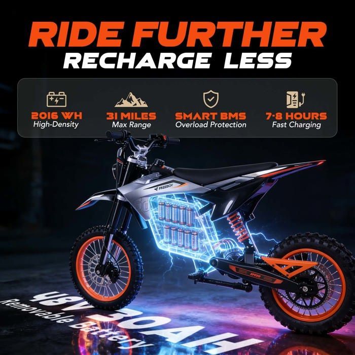 Bicicleta eléctrica todoterreno Freeboy Y88, 3000 W, batería de 48 V y 30 Ah, velocidad de 55 km/h, autonomía de 50 km, neumáticos de 14