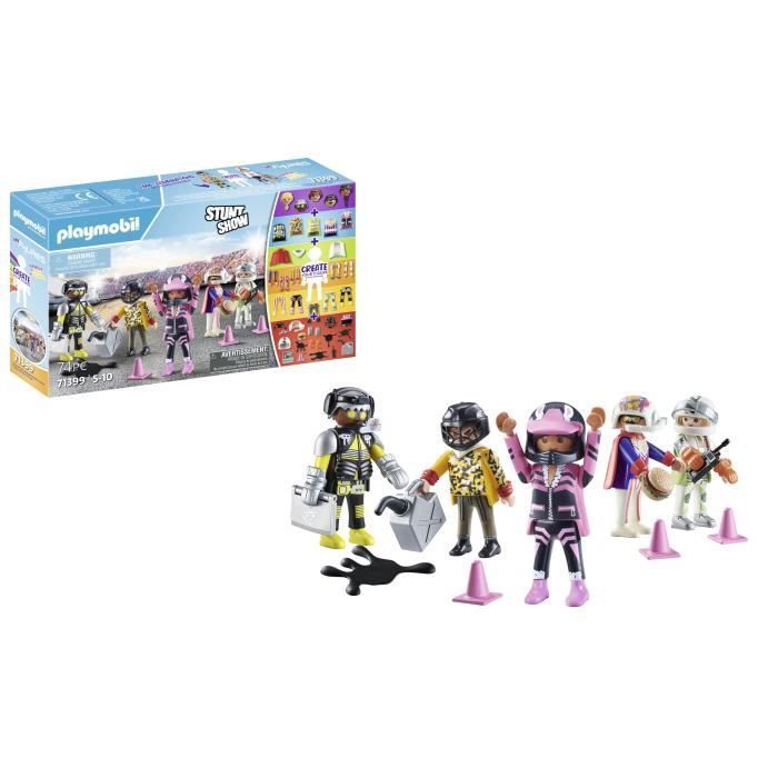 PLAYMOBIL 71399 My Figures Stuntmen, Stunt Show, 74 pieces, Ages 5+