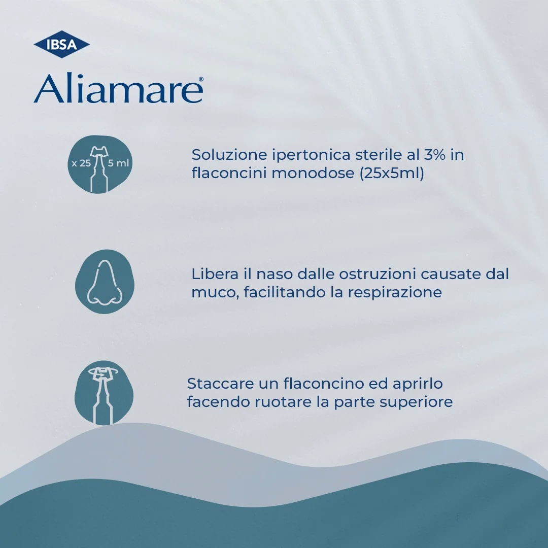 ALIAMARE Aliamare Hyper Solución hipertónica 25 viales monodosis Higiene nasal