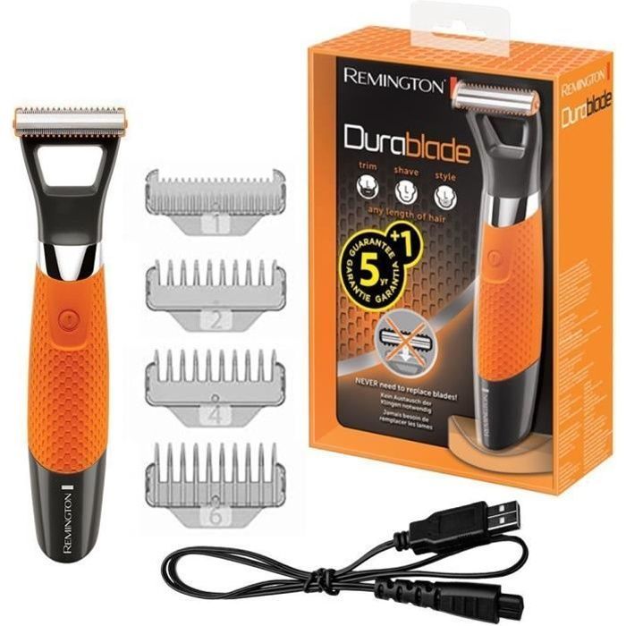 Durablade Waterproof Beard Trimmer - REMINGTON MB050 - 4 Cutting Guides - Lithium Battery