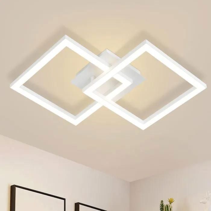 Plafonnier LED - NETTLIFE - 24W - Blanc chaud 3000K - LED intégrée - Métal
