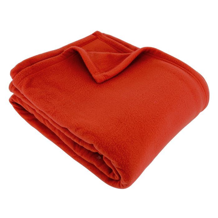 Fleecedecke 240 x 300 cm, 100 % Polyester, 350 g/m², Farbe: TEDDY Terracotta-Rot