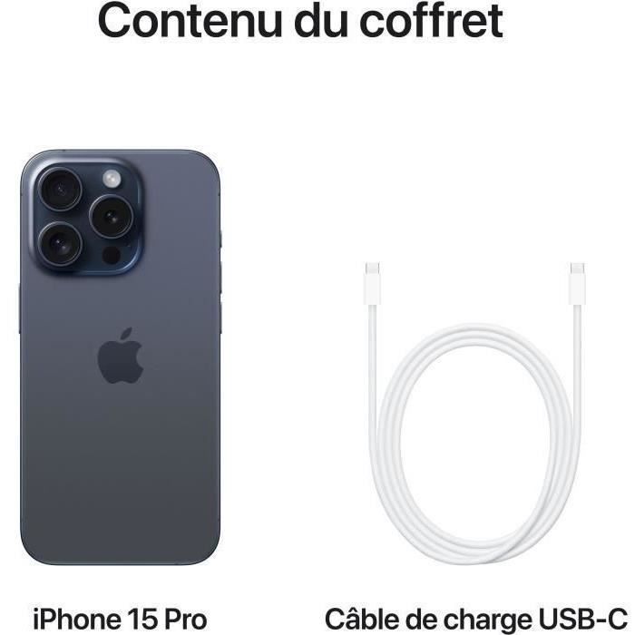 APPLE iPhone 15 Pro 128GB Blue (eSIM） (2023) - Reconditionné - Très bon état