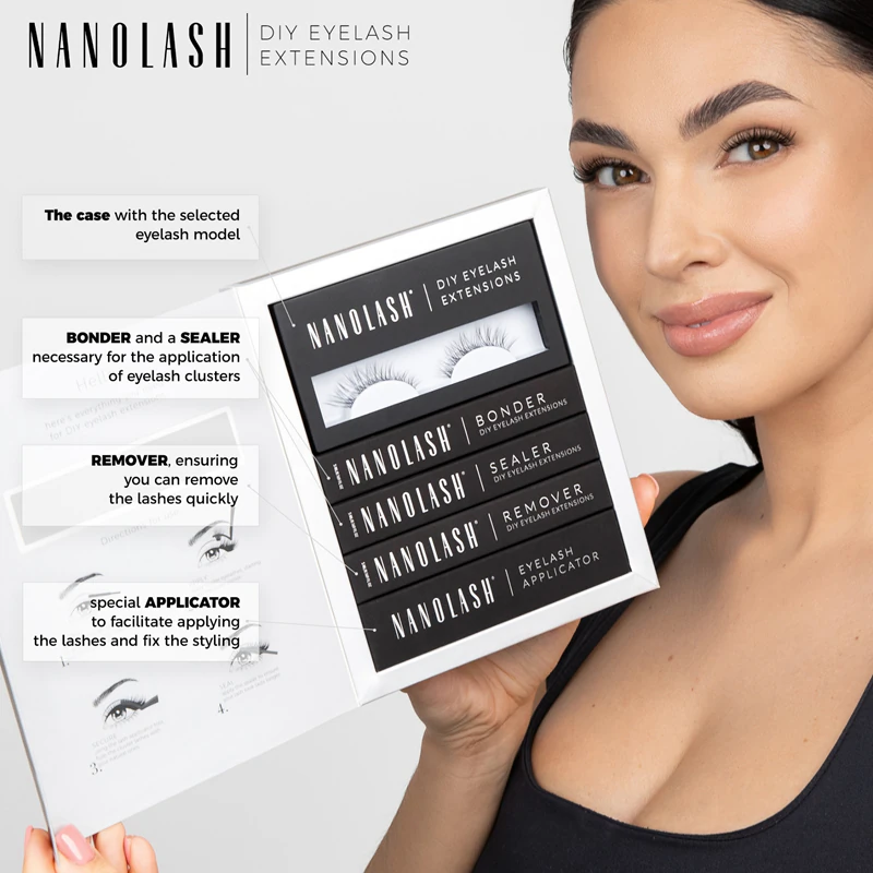 Kit inicial Nanolash DIY para extensão de cílios Innocent Home