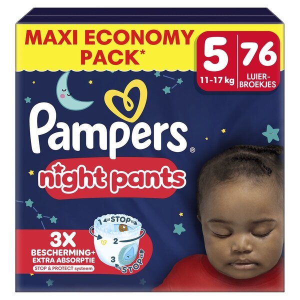 Pampers Baby-Dry Night Pant velikost 5 Maxi Pack<br>velikost 5 (11–17 kg), 76 kosov