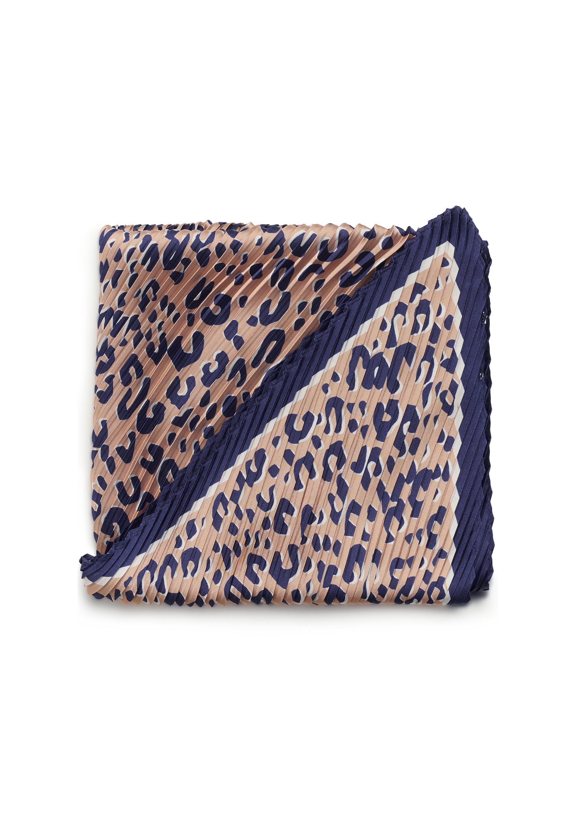 Kaffe Foulard - pena cinza leopardo azul