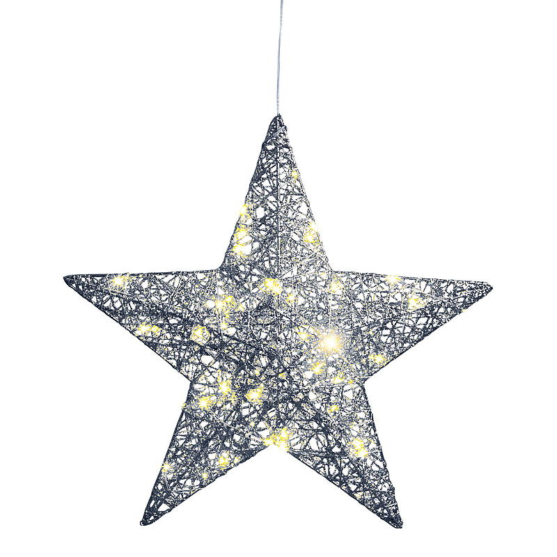 Stella luminosa IT 50 cm 50 luci LED, glitter
