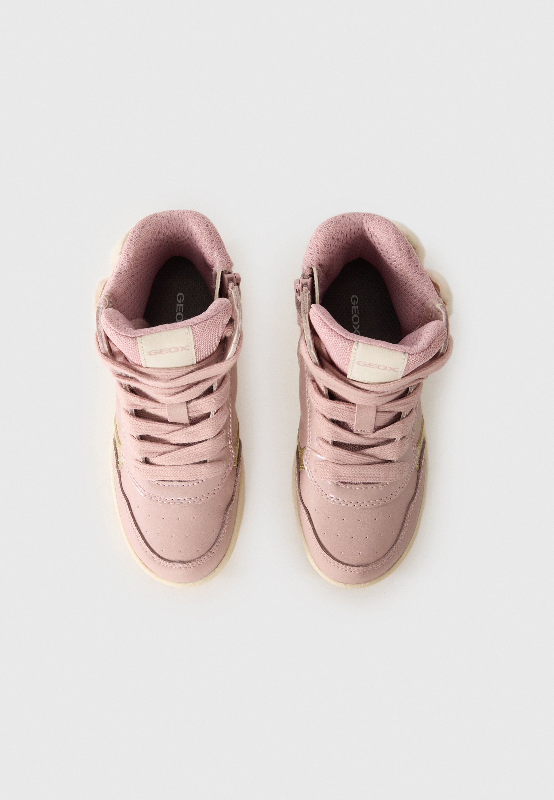Geox WASHIBA - Hoge sneakers - oudroze/platinakleurig