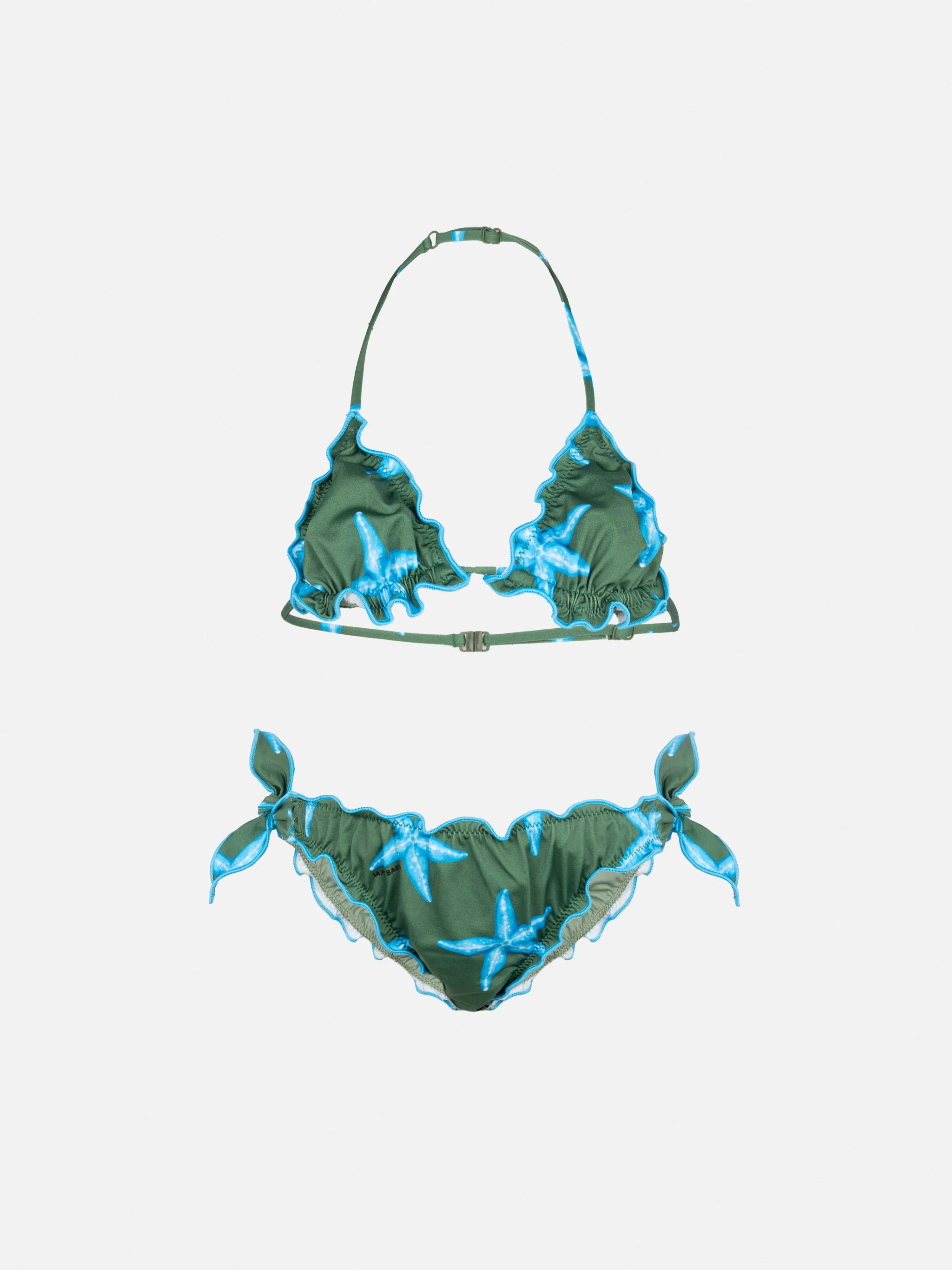 Bikini a triangolo classico Cris con stampa stelle marine