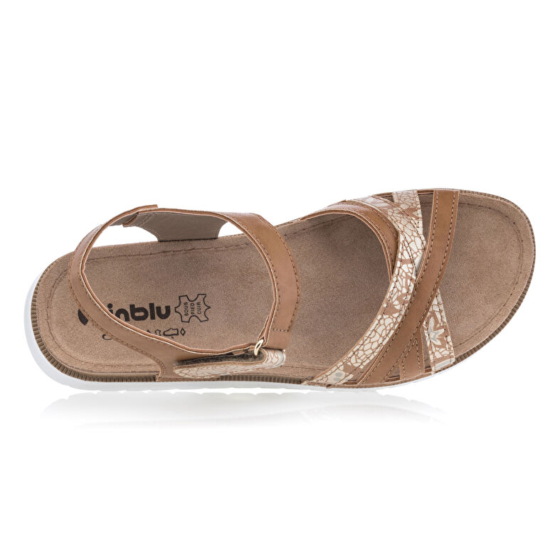 Braune Damensandalen / Zehenfreie Schuhe