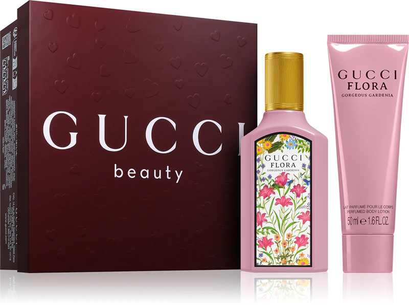 Conjunto de presente Gucci Flora Gorgeous Gardenia para mulheres