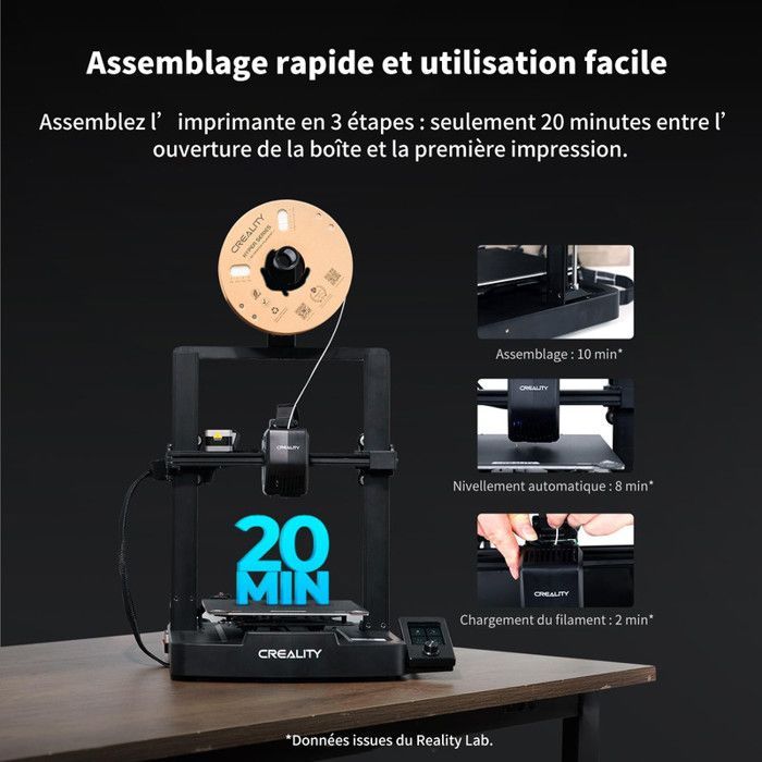 Impresora 3D - CREALITY - Ender 3 V3 SE - Nivelación automática CR Touch - Extrusor directo de sprites - 250 mm/s