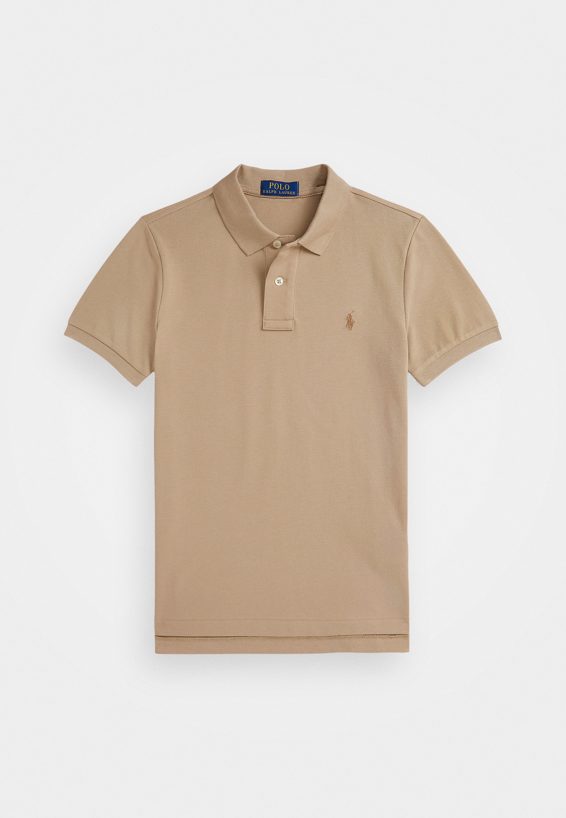 Polo Ralph Lauren Slim Fit katoenen mesh poloshirt - Poloshirt - vintage kaki