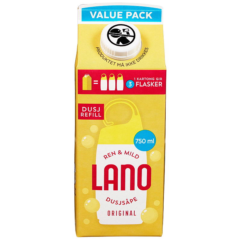Jabón de ducha Lano 750 ml, recarga Lano