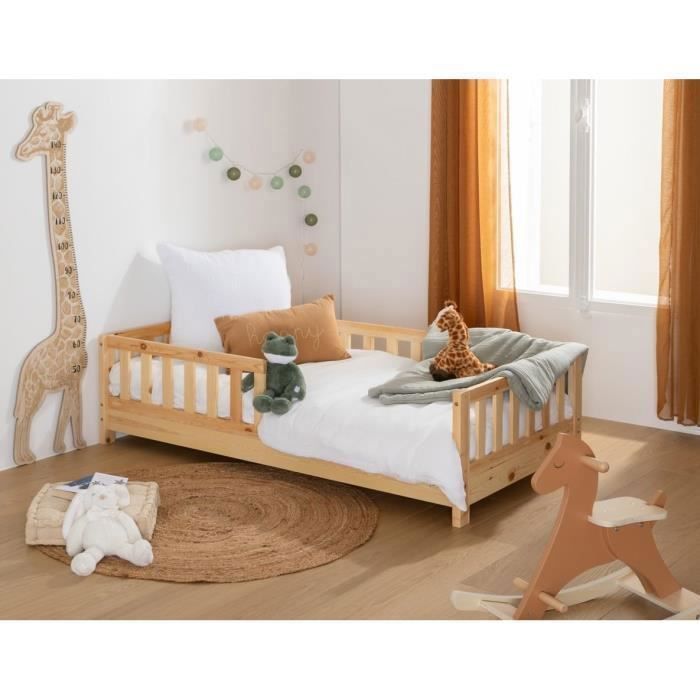 Montessori kajuitbed WEB2O 80x160 cm met frame van natuurlijk hout (zelf in elkaar te zetten)