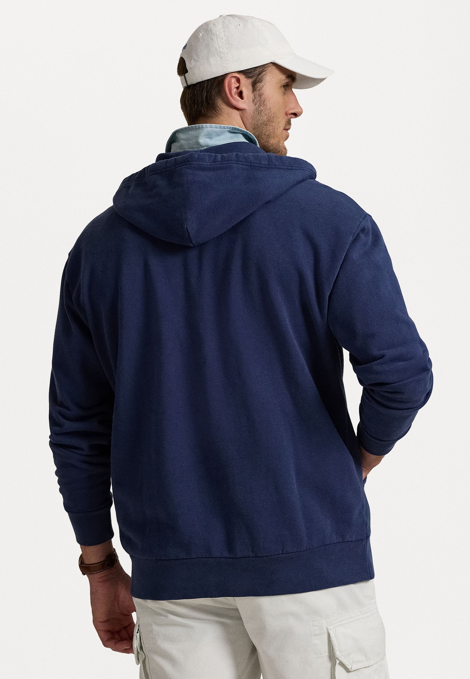 Polo Ralph Lauren Big & Tall sweatshirt met lange mouwen en rits - marineblauw