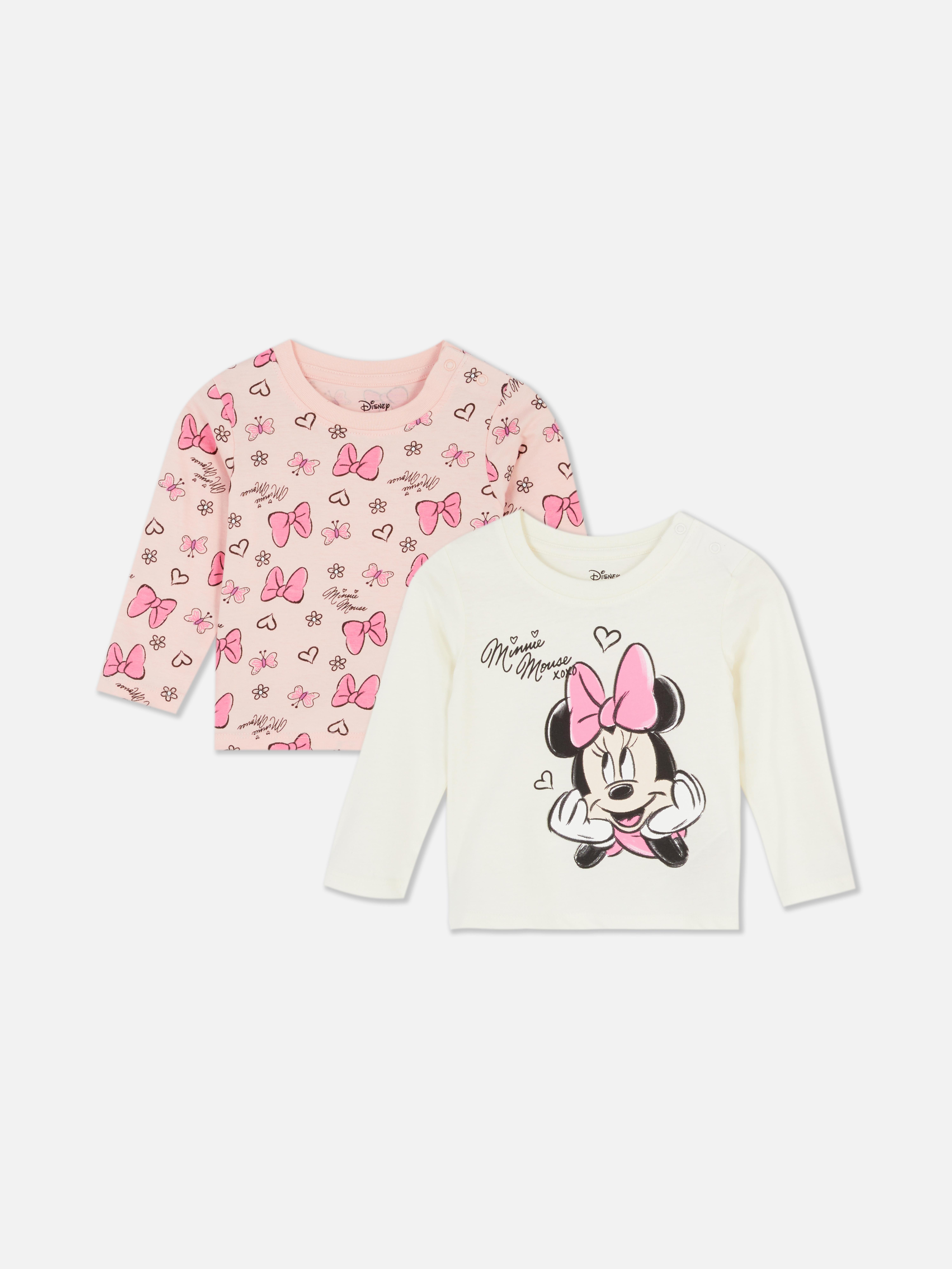 Disney Minnie egér hosszú ujjú pólók, 2 darabos szett. Ez a két Disney hosszú ujjú, kerek nyakú felső egy kis Disney szeretetet csempész a ruhatárba.