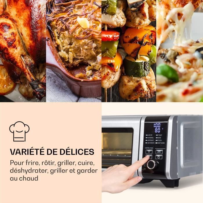 Fritadeira Elétrica Klarstein Vita-Crisp 1700W 10L 8 Funções Compacta - Prata