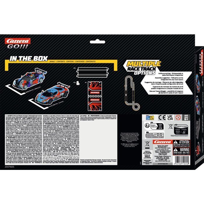 CARRERA GO!!! Kit di espansione Circuito e Auto - Set di espansione 2 - 2 Auto da corsa GT - Scala 1:43 - Età 6+