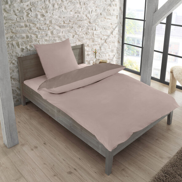 Luxe satijnen beddengoed, 155 x 220 cm, beige