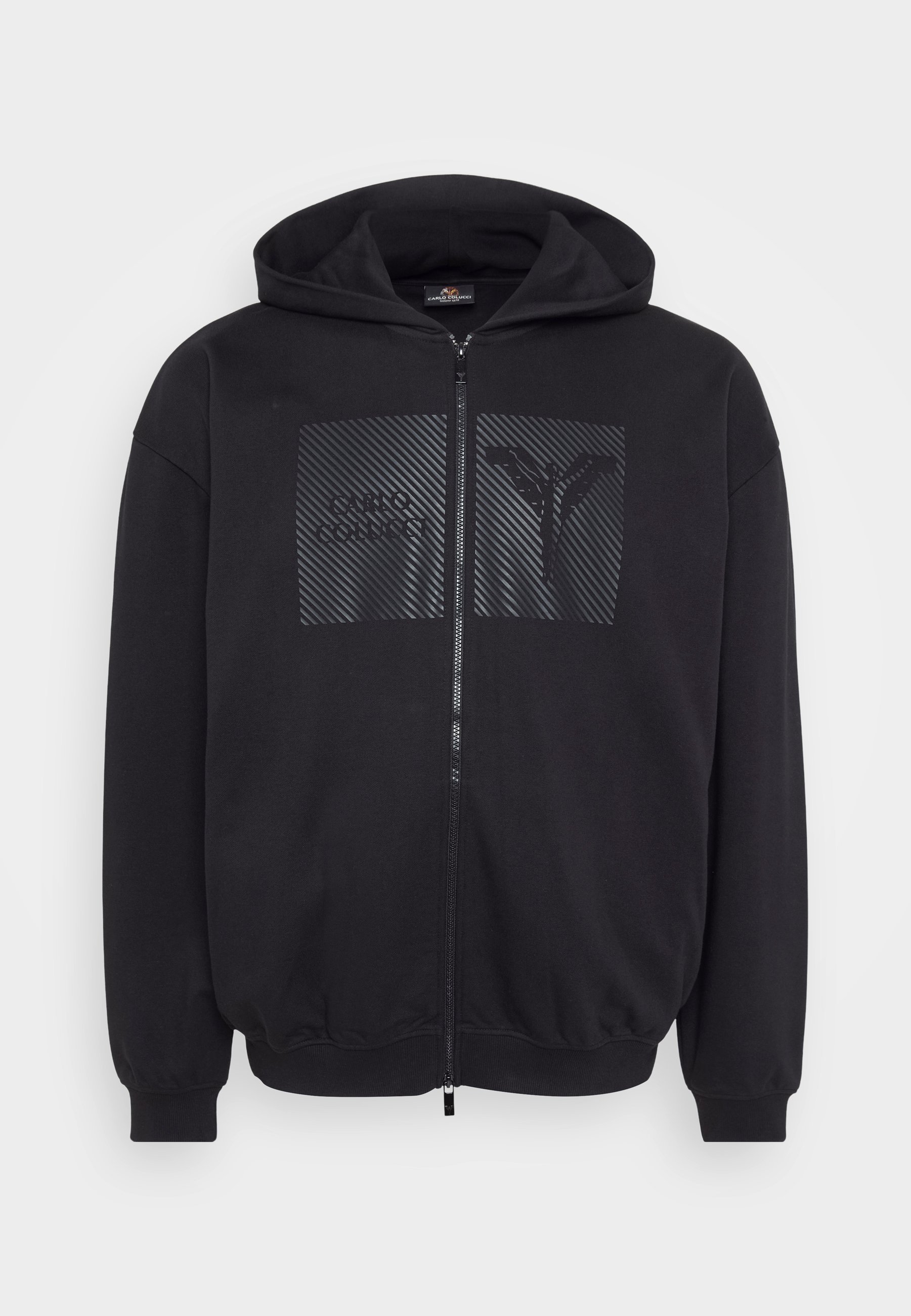 Sweat à capuche zippé Carlo Colucci - Noir