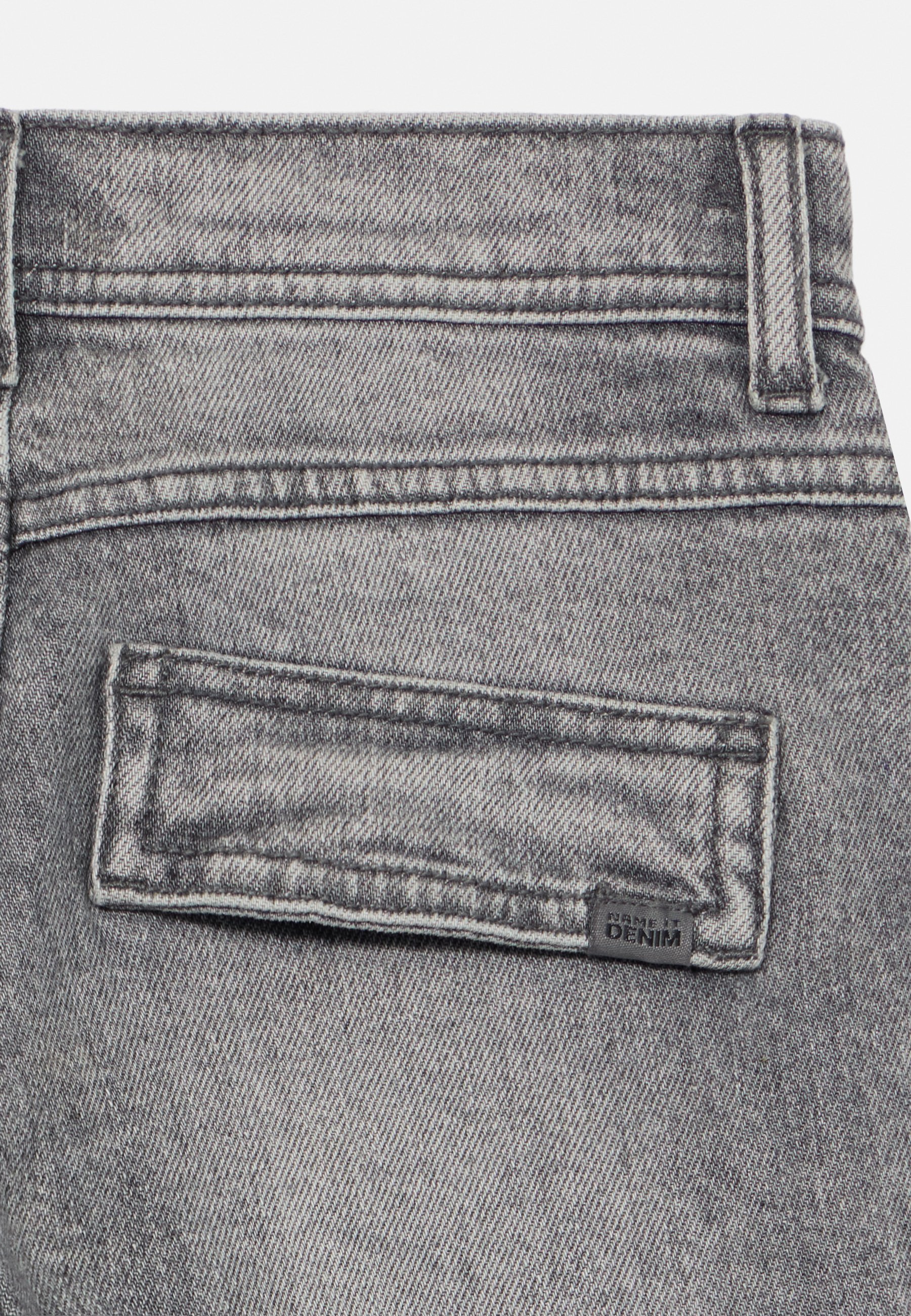Name it NKMSILAS TAP NOOS - Rovné džínsy - stredne sivý denim