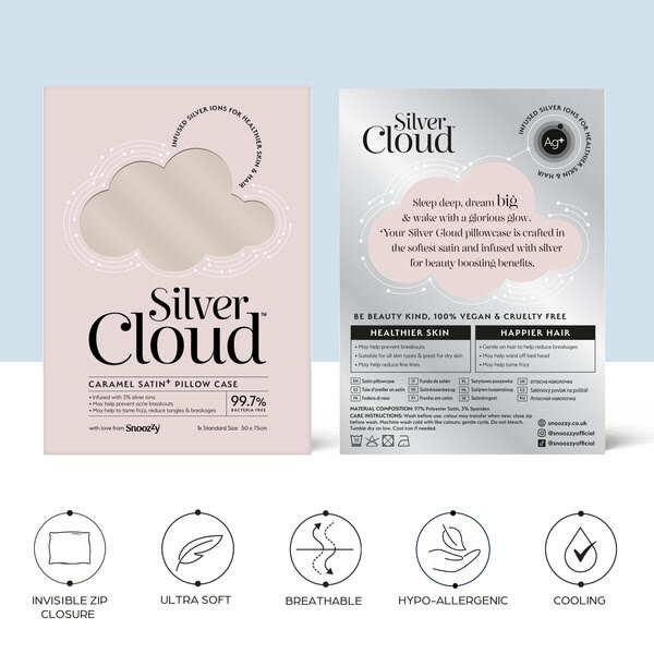 Dvojbalení povlaků na polštář Silver Cloud Caramel Satin