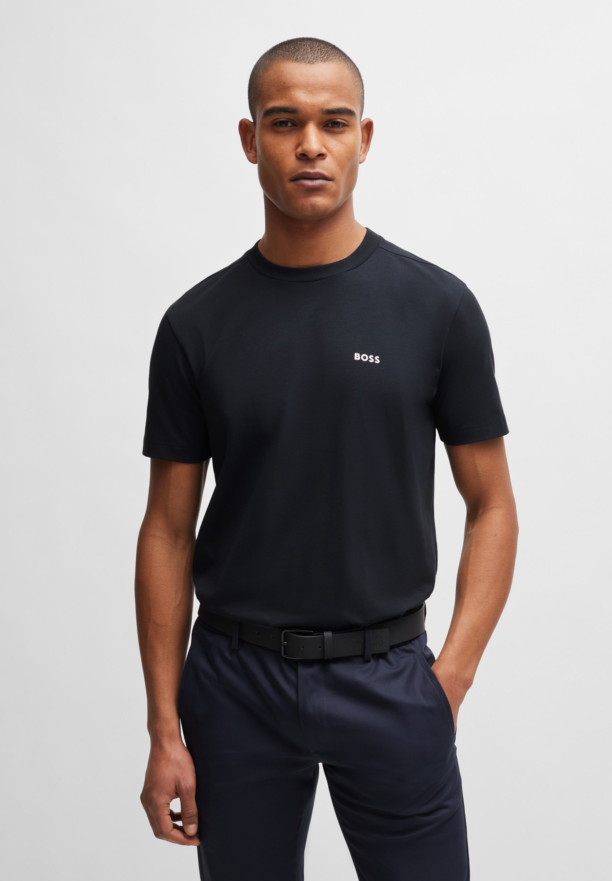 BOSS TEE - T-shirt basic - blu scuro