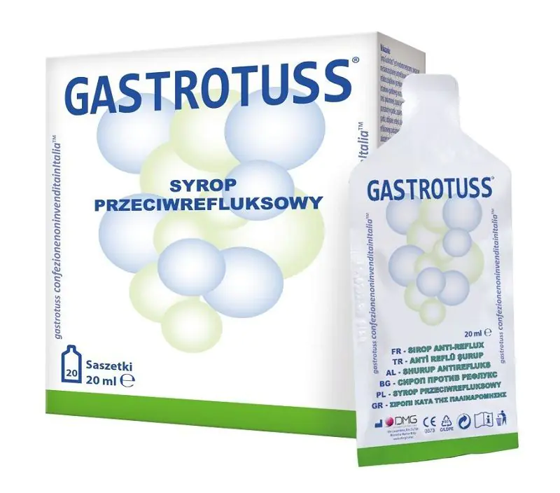 Gastrotuss, Łagodzenie objawów refluksu żołądkowo-przełykowego, Syrop w saszetkach