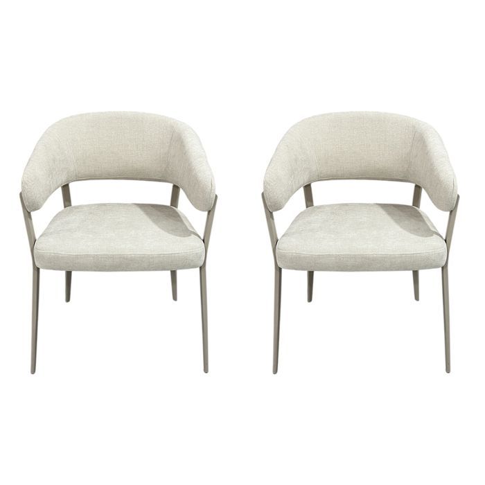 Set van 2 fauteuils - Home Deco Factory - Emilia - Beige