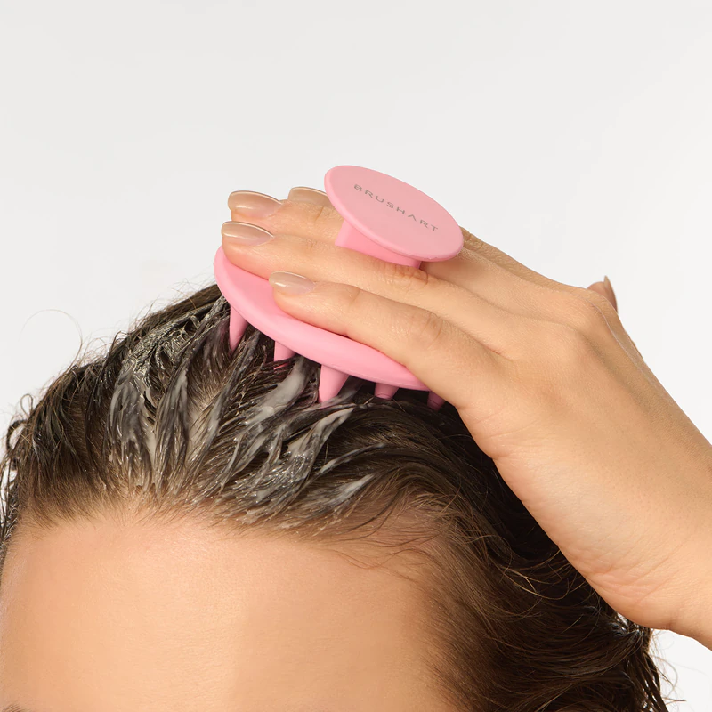 Escova esfoliante para couro cabeludo BrushArt Home Salon - Acessórios para massagem capilar