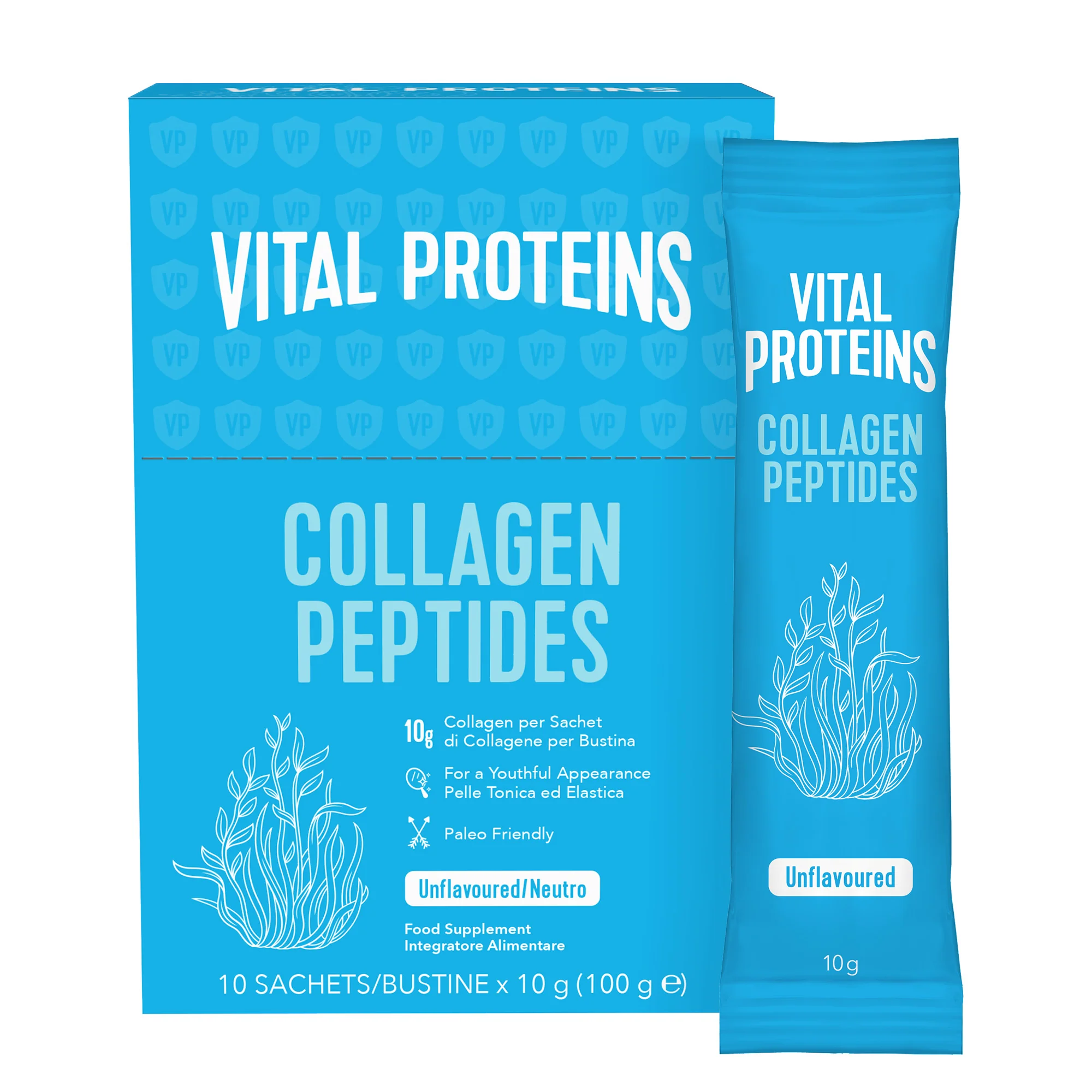 Integratori Alimentari Collagen Peptides in Bustina - Integratore Corpo e Detox, Integratore Unghie e Capelli, Integratore Viso