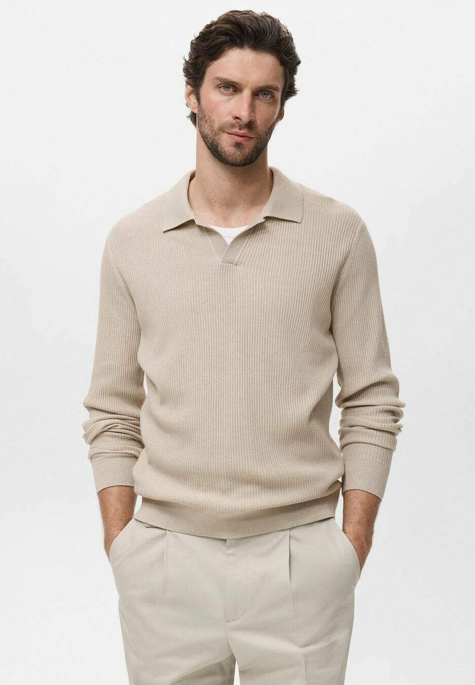 Top a maniche lunghe Mango - beige