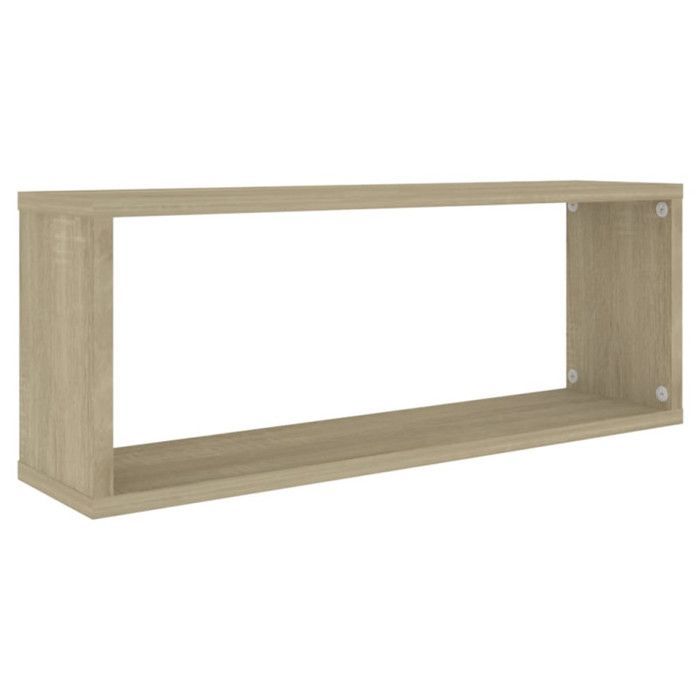 vidaXL Kuutiomainen seinähylly 2 kpl Sonoma-tammi 60x15x23 cm lastulevy