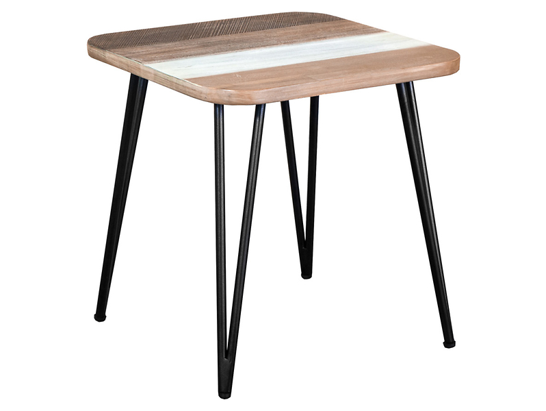 Stolik kwadratowy Adesso 50 cm fornirowane drewno akacjowe