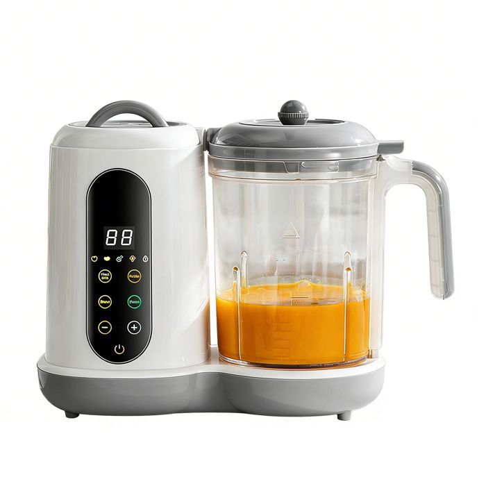 Procesador de alimentos para bebés multifuncional 4 en 1 - 450 W - Acero inoxidable 304 - 4 programas preestablecidos - Pantalla táctil desmontable