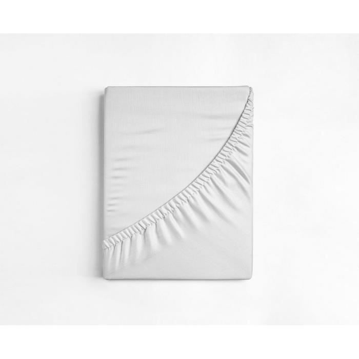 Protector de colchón de felpa - MORTREUX - 180 x 200 cm - 100 % algodón - Bolsillos elásticos de 25 cm - Lavable a máquina a 40 °C