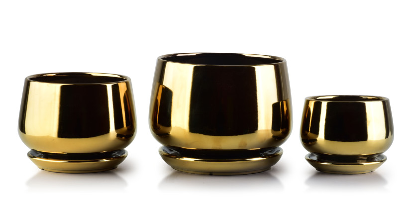 Komplet 3 doniczek ceramicznych NEVA