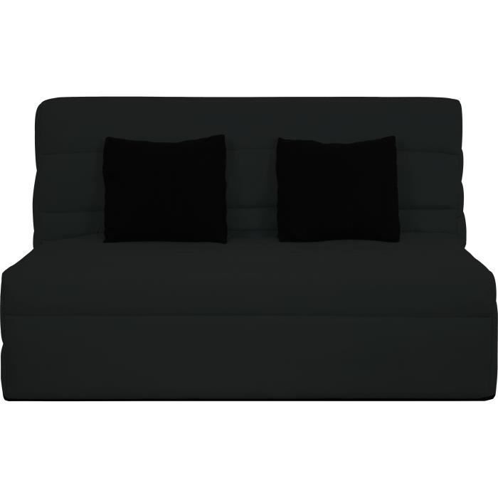 Sofá cama de 2 plazas DUNLOPILLO BZ - Negro - DREAMER
