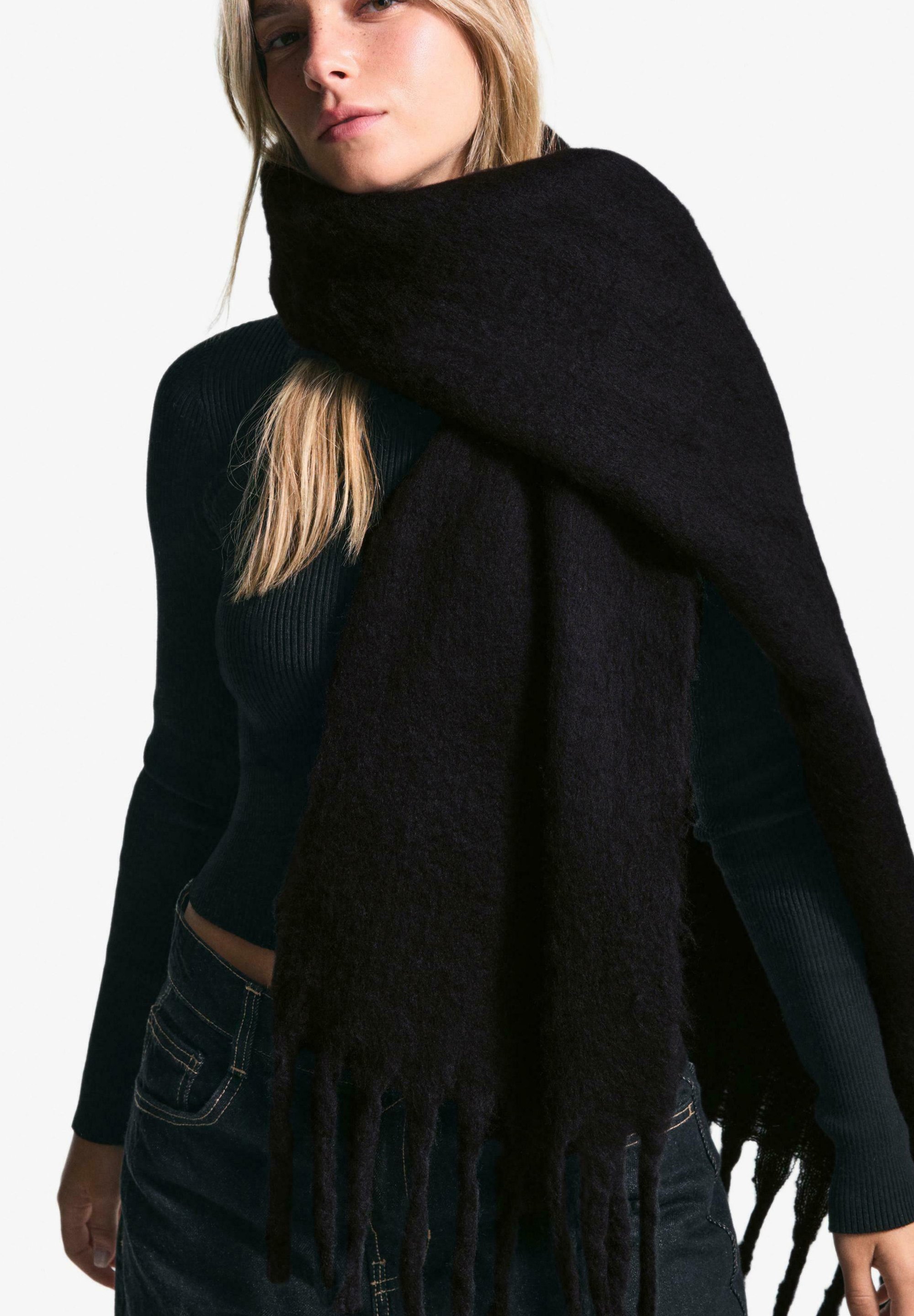 Bershka PLAIN - Sciarpa - nera