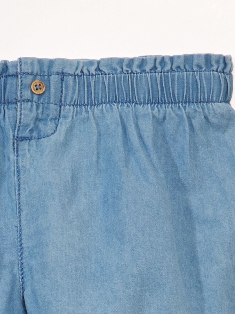 Zachte denim shorts - BLAUW