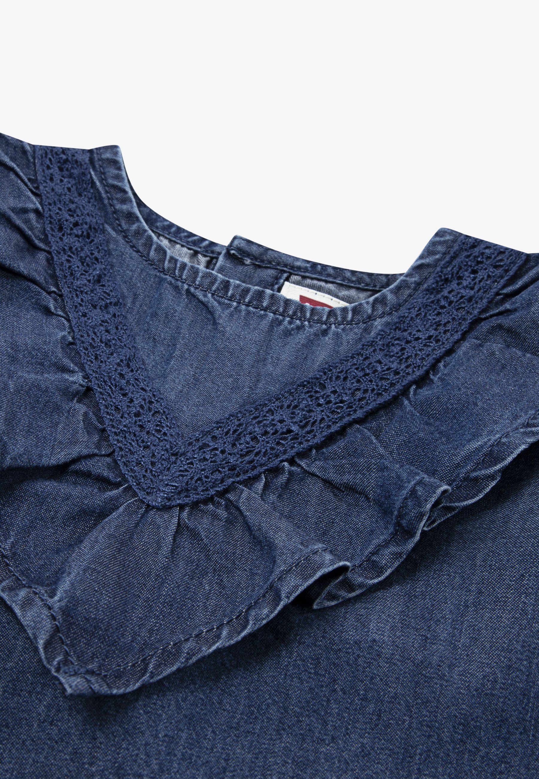 Levi's® WILD WEST JURK MET RUFFELS - Denim jurk - donker golvend