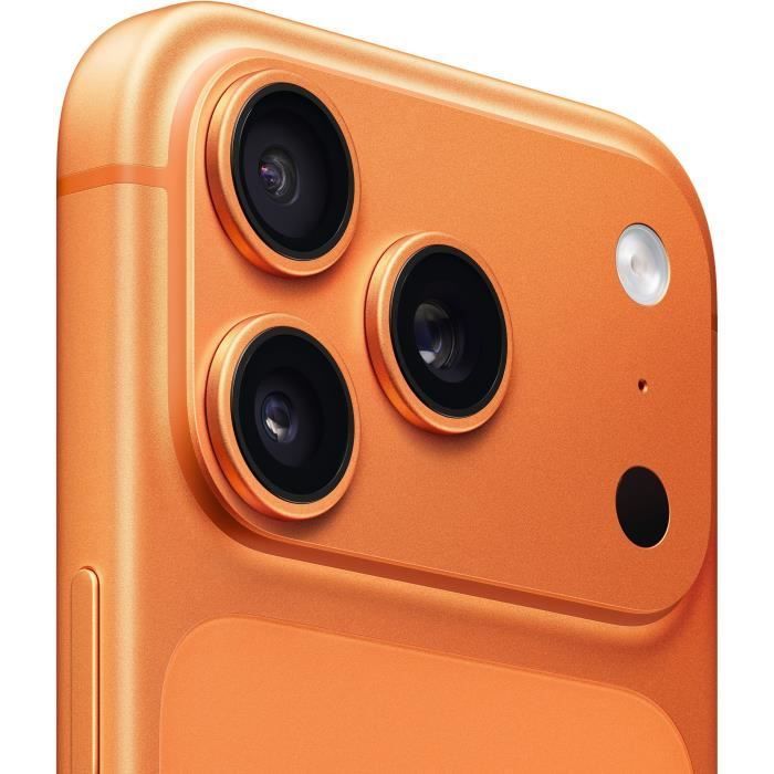 Apple iPhone 17 Pro de 1 TB color naranja cósmico.