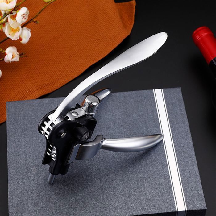 Set de regalo para vino: sacacorchos manual, cuchillo para papel de aluminio, abridor de botellas, soporte, corcho y sacacorchos. Accesorios resistentes y duraderos.