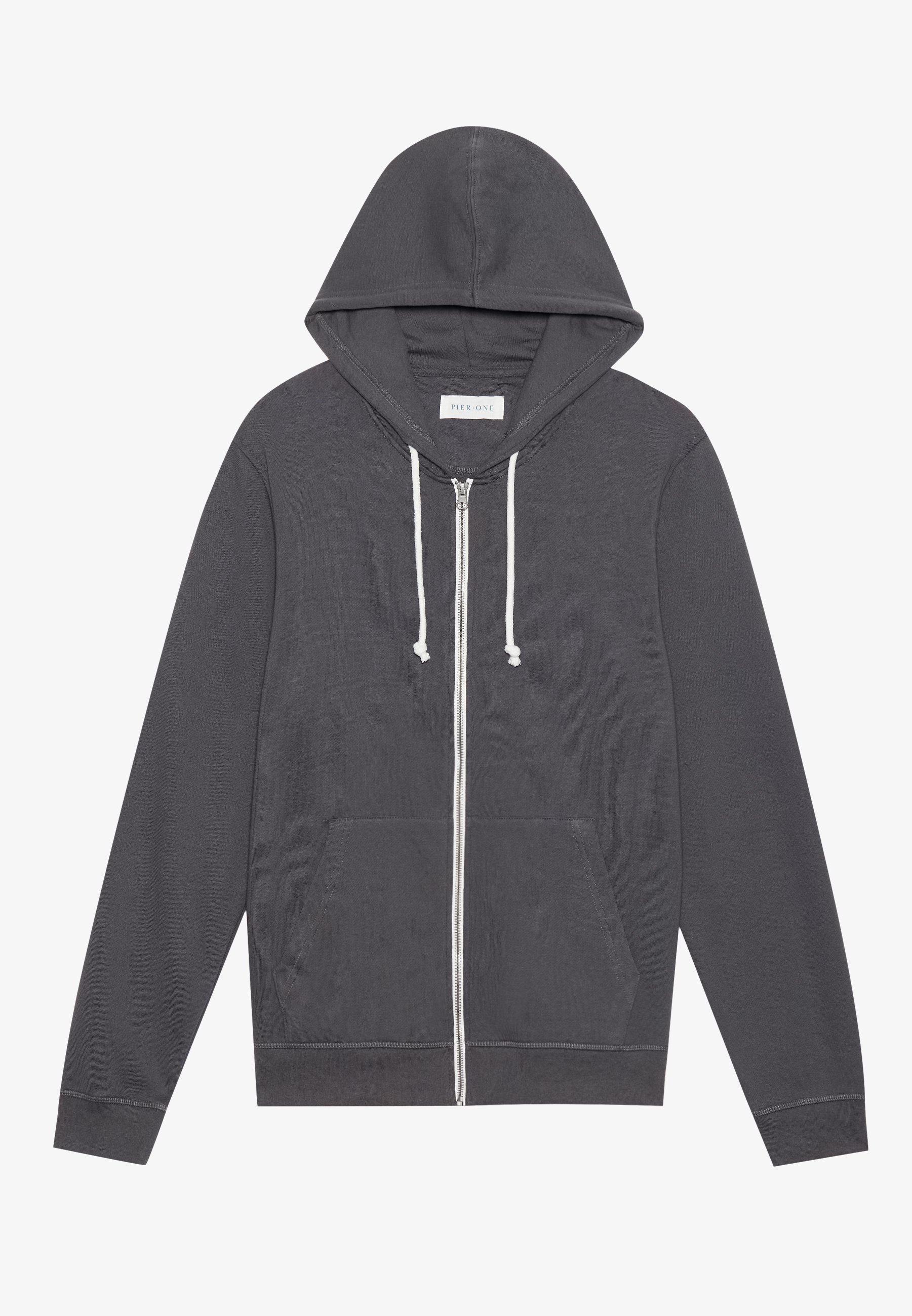 Lot de 2 sweats à capuche zippés Pier One - gris foncé/vert foncé