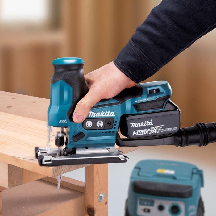Sierra de calar pendular inalámbrica Makita DJV185Z de 18 V (batería no incluida). Número de baterías suministradas: 0